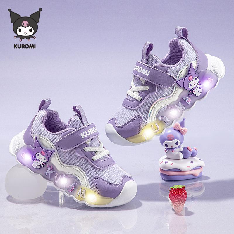 Kuromi Girls' Light-Up Toddler Sneakers – Cute Autumn 2025 Fashion Style
