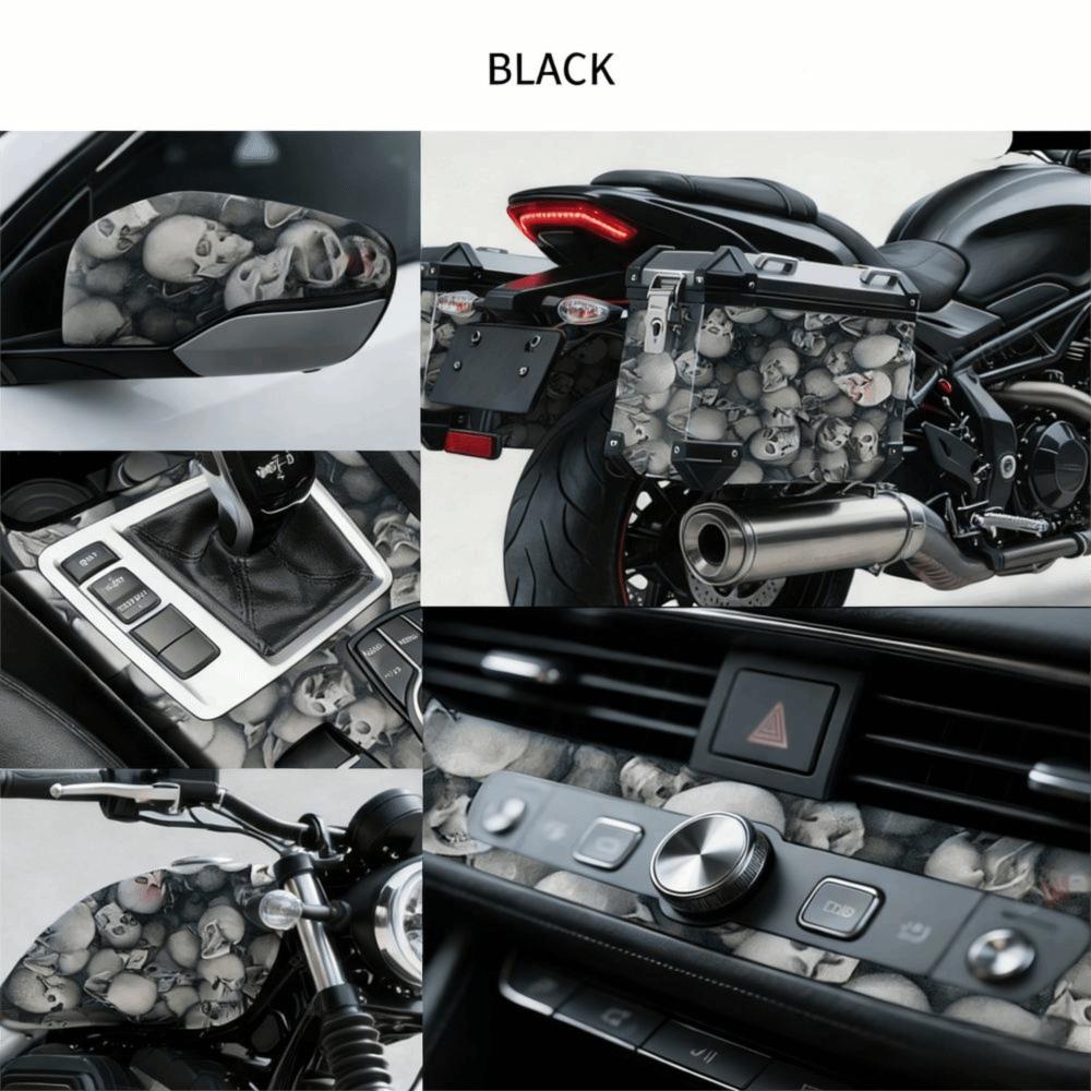 150*30cm Vinyl Wrap Car Wraps Skull Pattern Graffiti Vinyl Wrap Film Car Body Covering Car Wrapping Film