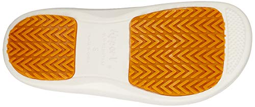 NISSHIN RUBBER Hyper V Pitatto Three Sandals for Medical and Nursing Care, White, Sizes S/M/L, M (24.5-25.0 Cm), 4E