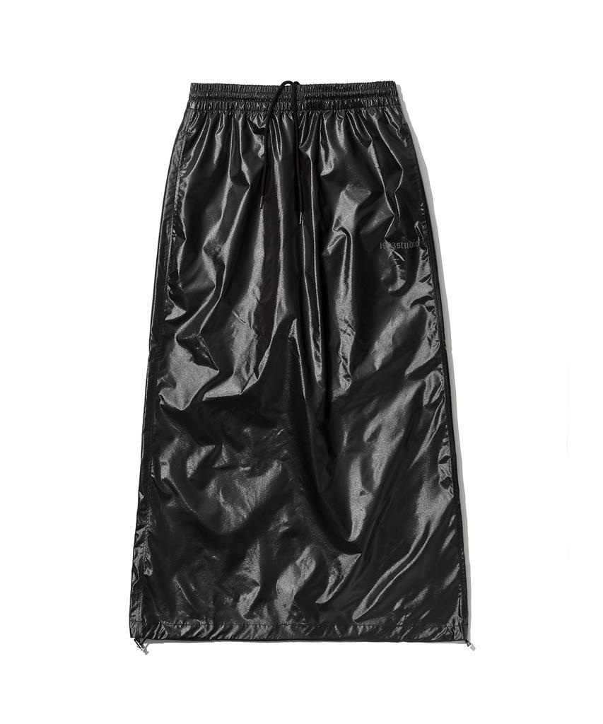 1993 Studio Glossy String Long Skirt_Black