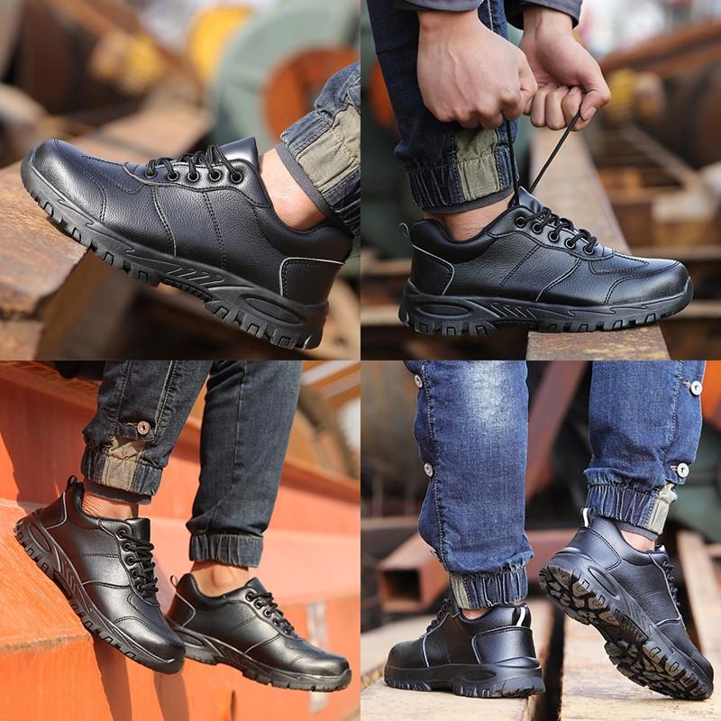 Fashion Labor Protection Shoes Men's Anti-smashing Anti-piercing Summer Waterproof Anti-slip Wear-resistant Steel Head Safety Shoes H69