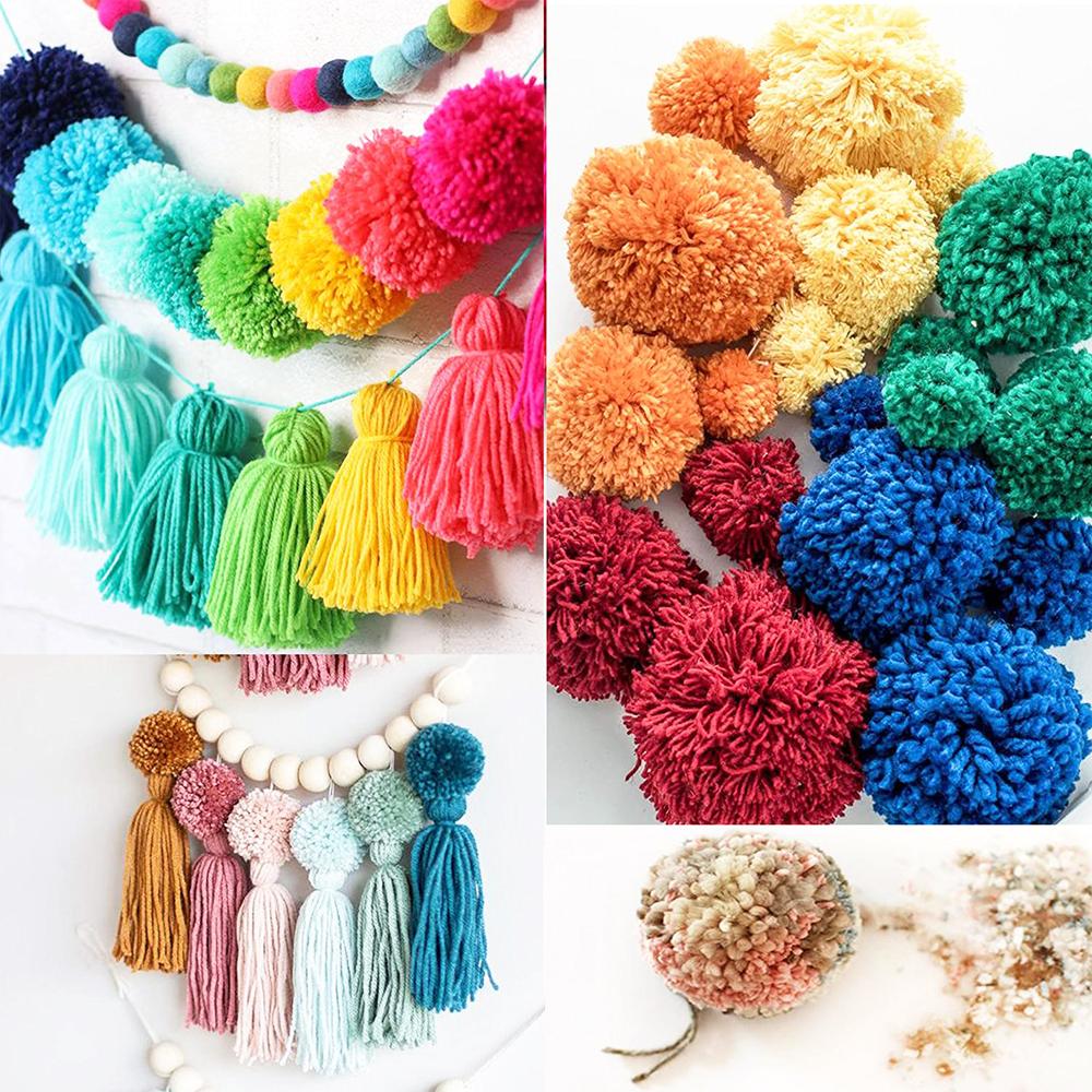 4 Sizes Portable Pompom Maker Essential Pom-pom Maker Fluff Ball Weaver Needle Craft Homen DIY Knitting Wool Home Tools