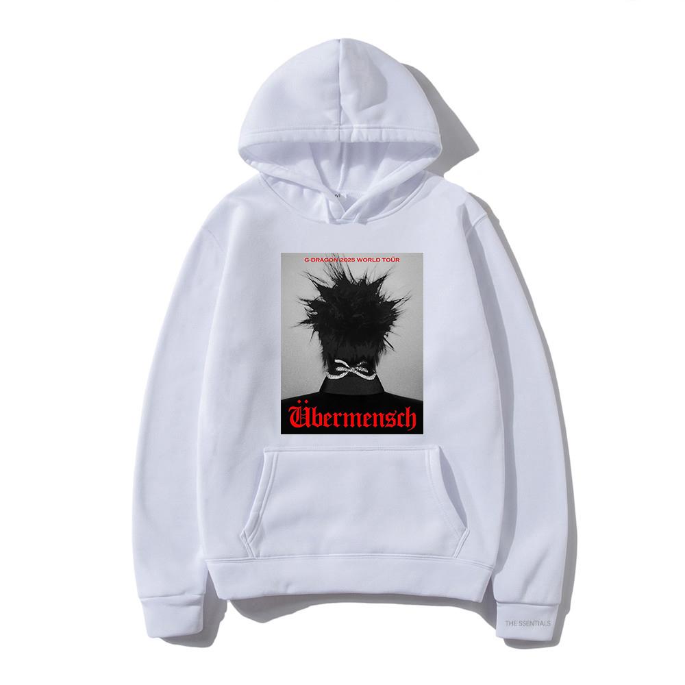 G-Dragon’s Übermensch Hoodie 2025 New Album Men Women Hoodies Hip Hop Y2k Hooded Pullover Long Sleeves Fleece Loose Sweatshirt