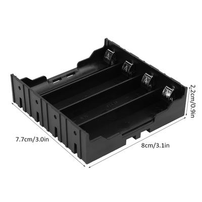 5 Stück Batteriebox-Halter 4 Schlitze Batterieaufbewahrungsbox parallel Schwarz Kunststoff Batterie-Clip-Box 3 x 3,1 x 0,9 Zoll