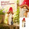 Garden Gnome Statue, Resin Dwarf Figurine for Outdoor Patio Decor, Ornament for Yard, Indoor Home Display