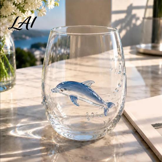 Spezialglasware für Partys Oktopus Glasbecher Ozean Wale Seepferdchen Krabben Quallen Cocktailglas Zuhause Küstenverzierung Bar Handgefertigt