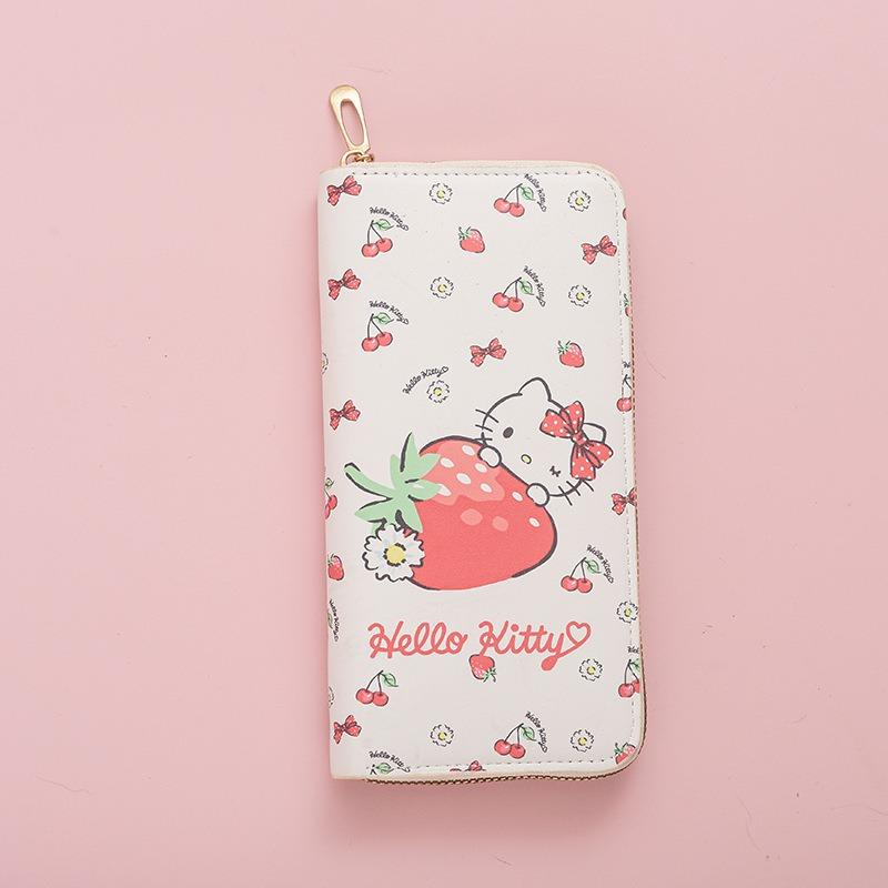 Fresh Japanese Cute Kitten Lady Wallet Girls Wallet Long Zipper Texture Student Card Bag New