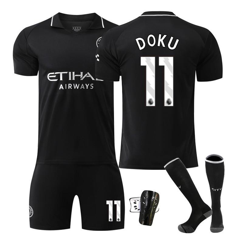 25-26 Manchester City Auswärts Nr. 9 Harland Fußballuniformen Set Herren 10 Galish 47 Foden 16 Rodrigo