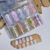 10 Rollen/Karton Blume Rose Nagel-Transferfolien Stickerpapier Florale Sticker Nägel Wraps Schmetterling Himmel Nagelkunst Aufkleber Abziehbild Nagel