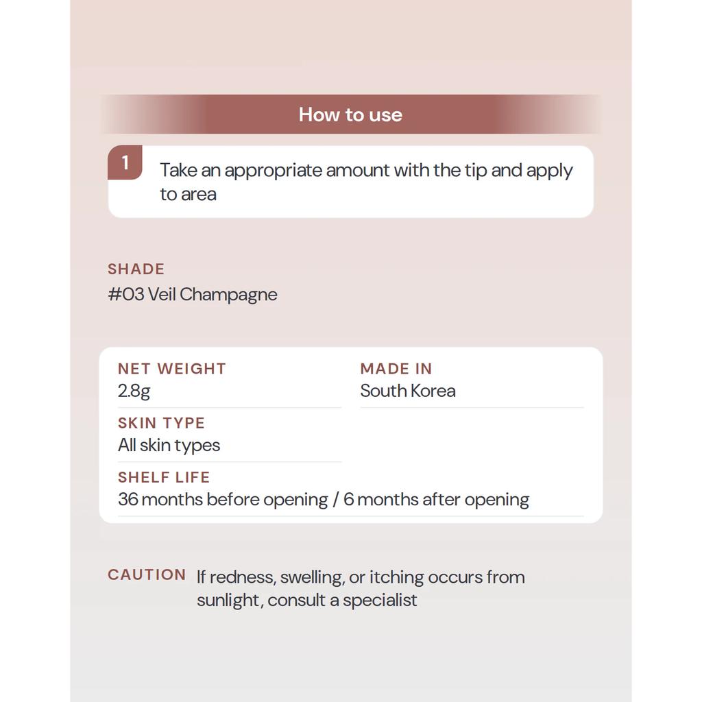 TAG Volume Highlighter Beam (#03 Veil Champagne)