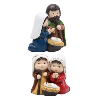 Holy Family Figurine Home Indoor Decoration Ornament for Desktop Office