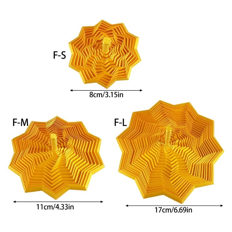 3D Printed Star Fractals Hexagon with Handle Whirling Spirals Design,Star Shape Fidgety Toy Decorative Ornament Gift