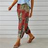 Pantaloni Casual da Donna in Lino e Cotone con Coulisse Vita Alta per la Primavera
