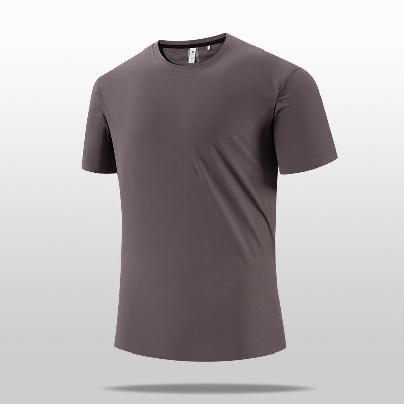 

Мужская быстросохнущая бесшовная футболка из ледяного шелка: Дышащий, Свободный крой, Прохладный и Повседневный Топ с коротким рукавом, Доступны большие размеры XXL