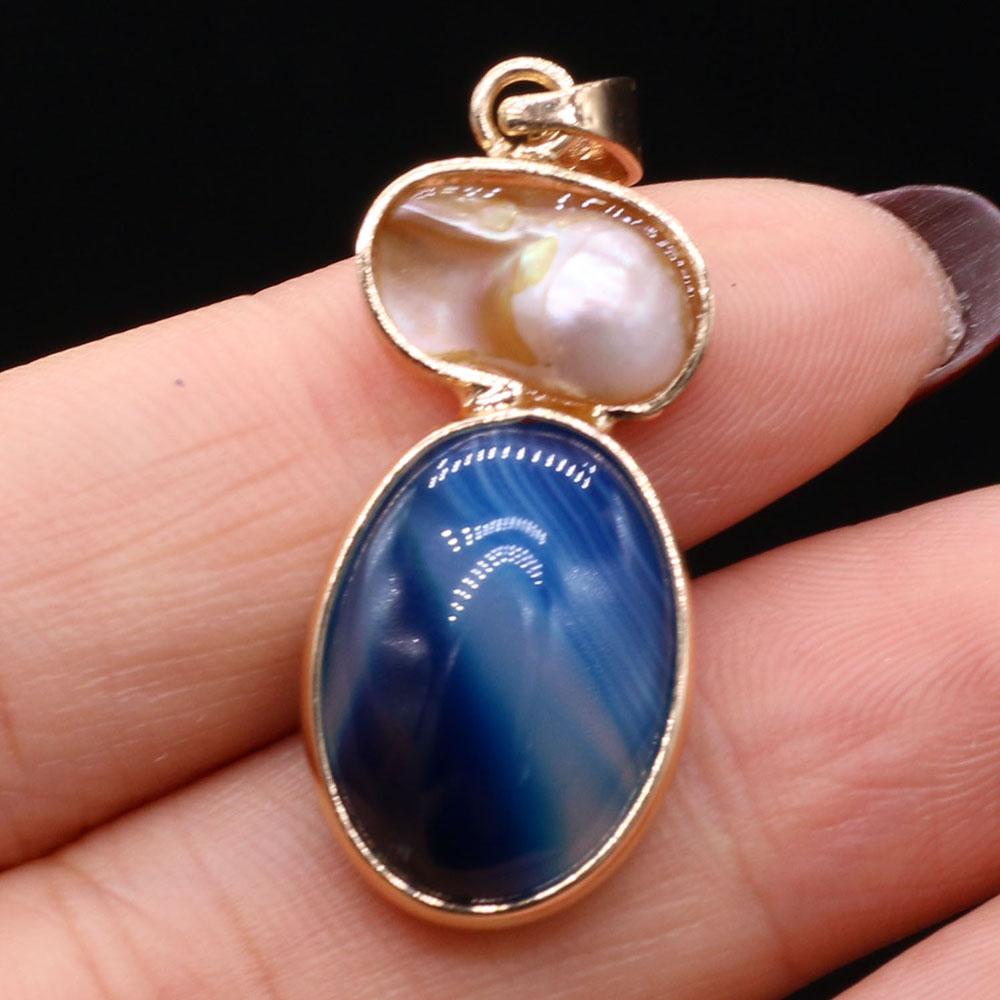 1Pc Unique Natural Stone Agate Pendant, Bohemian Irregular Women Charms for DIY Necklace Earrings Decoration Accessories, Carnival Jewellery Making