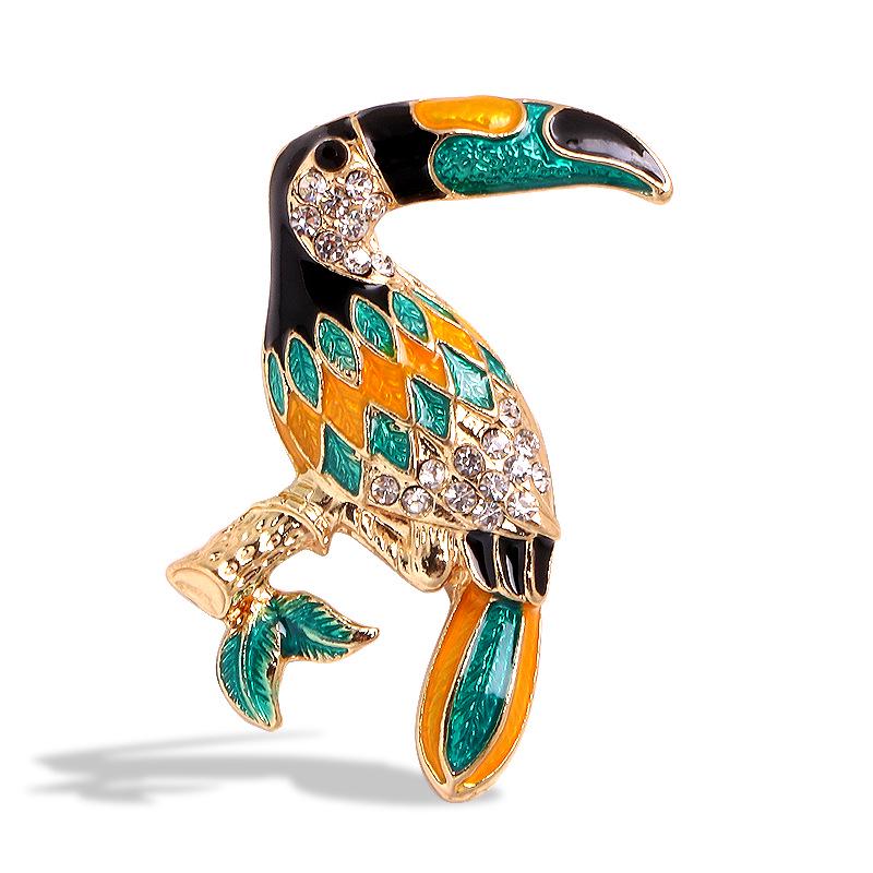 

Трансграничная брошь-птица со стразами: Мультяшная брошь-пины с бриллиантами в виде животных для пиджаков и пальто