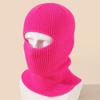Balaclava Collar Hat 1-Hole Women Winter Cap Knitted Hats Men Beanies Hat Full Face Cover