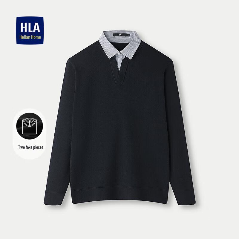 

HLA Men s Faux Two-Piece Knit Sweater L