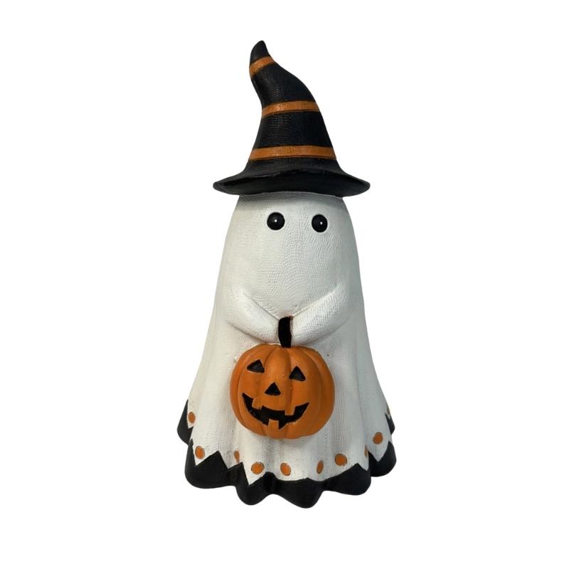 

Enhances Halloween Durability and Exquisites Ghostly Statues Pumpkin Resin Decors Office Halloween Embellishment 1