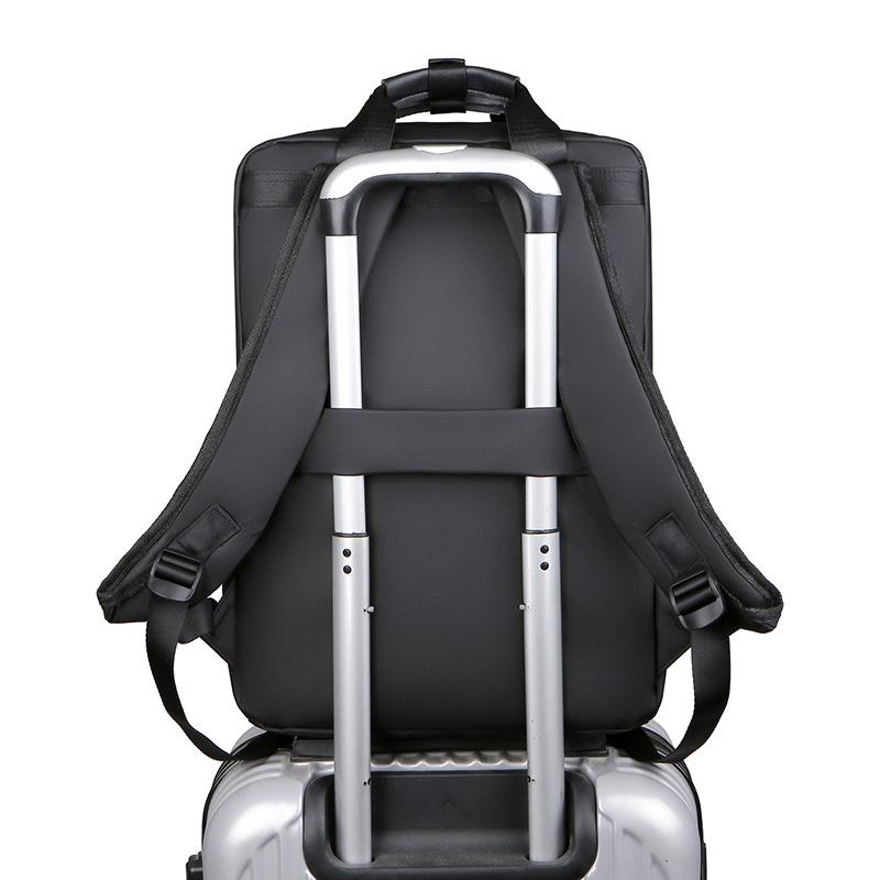 TS JYL laptop bag,Leather Backpack Men Laptop Bag 16 Inch Multi-Layer Business School Bag