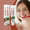 Limited time!!Oralhoe Coconut Oil Brightening Toothpaste Freshens Breath And Nourishes Gum Enamel. Family Oral Care Toothpaste