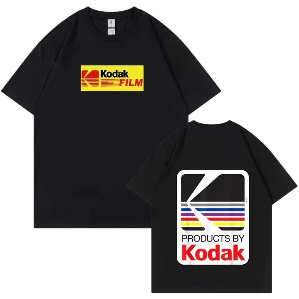 

Hot Sale Korean Men Women T-shirt Kodak Brand Short Sleeve Tshirt Clothing Designer Tee High Quality T Shirt Summer Tops Fashion XXXXXL чёрный