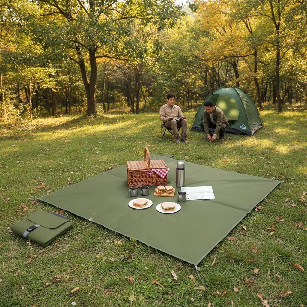 Mini Picnic Mat Portable Waterproof Moisture Proof Camping Mat for Outdoor Hiking Beach and Park Use