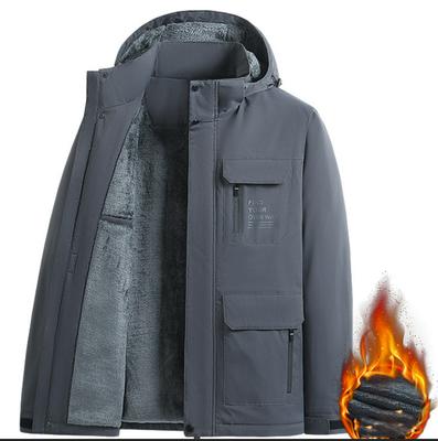 Ocieplana bawełną męska zimowa plus aksamitna wyściełana kurtka Tooling Outdoor Ciepła bawełniana wyściełana męska kurtka Plus Size