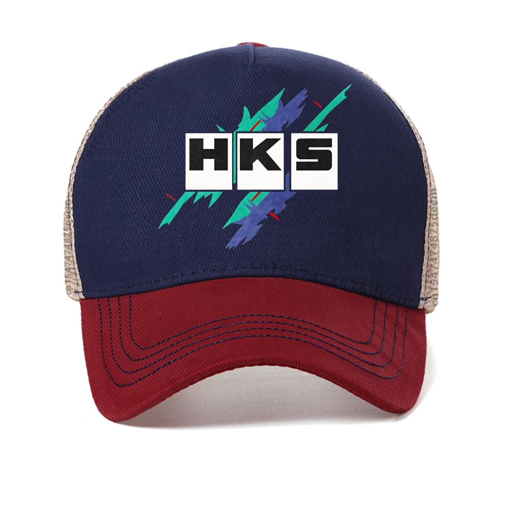 HKS lettet Pattern Trucker cap Limited HKS Power and Sportser Performance Baseball Cap Men Women Sun Hat Mesh Snapback Hats