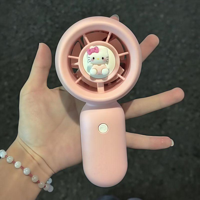 Cute Mini Portable Handheld Fan: USB Rechargeable, Silent, Powerful Desktop Fan for Students Other