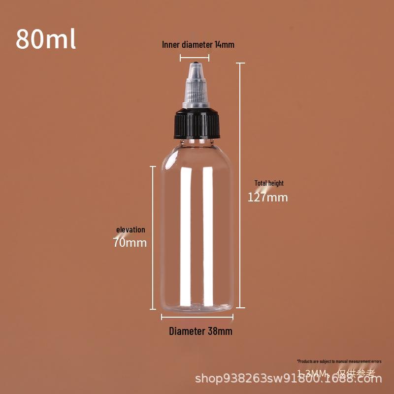 Transparent PET Squeeze Bottle with Pointed Cap - Available in 120ml, 200ml, 500ml for Lotion, Pigment, Ink, Refill or Dropper Use.