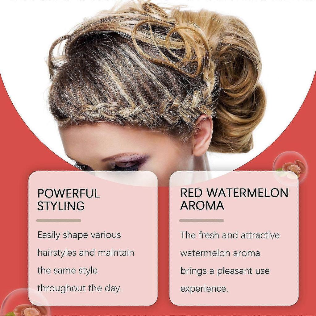 Red Watermelon Hair Gel with Vitamin E  Natural Hold, Nourishing & Long-Lasting Style (80g)