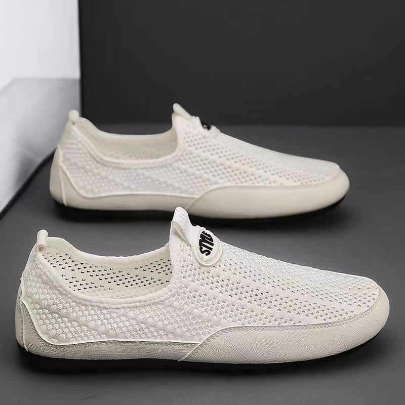Men's shoes summer breathable mesh thin lazy mesh hollow mesh shoes casual sports soft sole air conditioning shoes