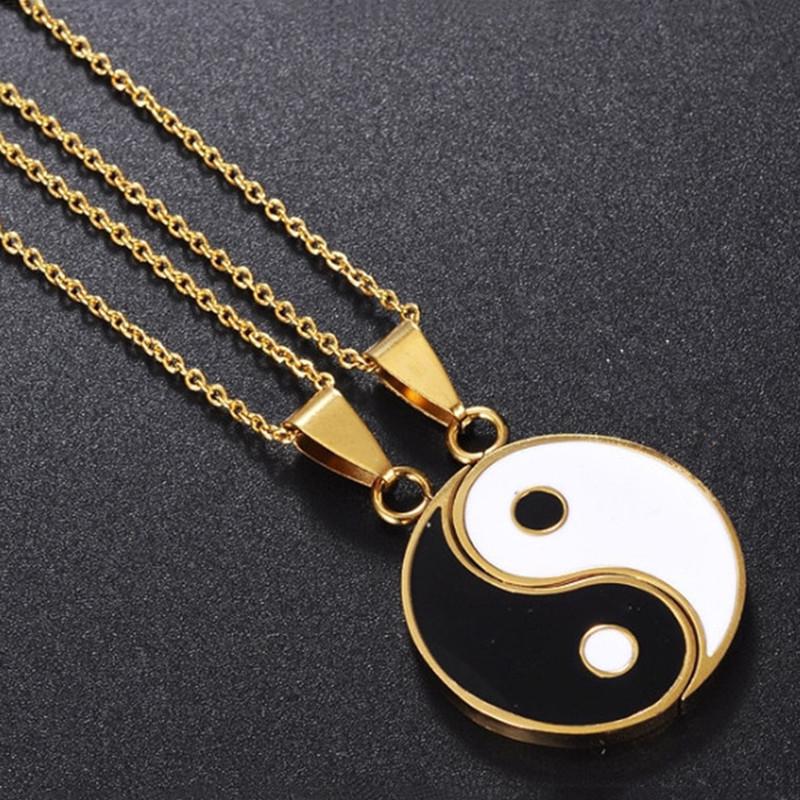 Tai Chi Matching Pendants Couple Necklace - Fashionable Jewelry Set