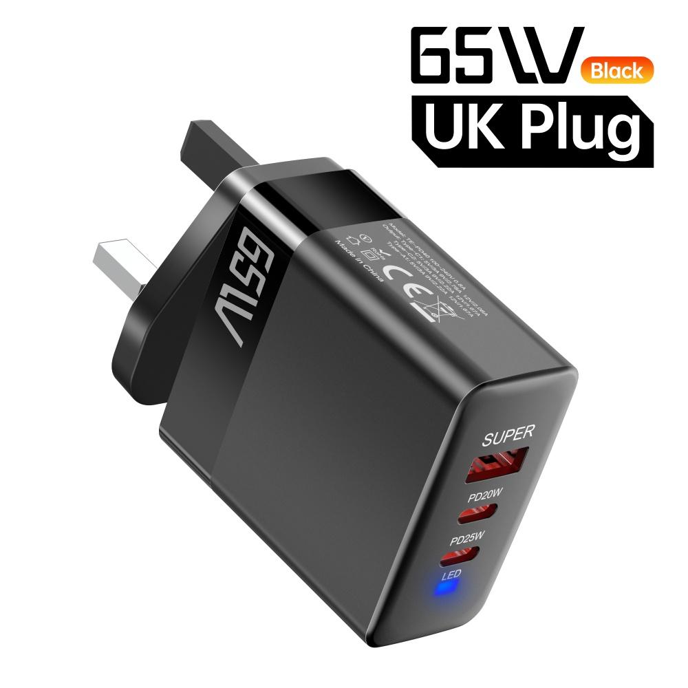 Total 65W USB C Charger Super Fast Charging Type C PD Mobile Phone Wall Adapter for iPhone 16 Pro Max Xiaomi  Samsung S24