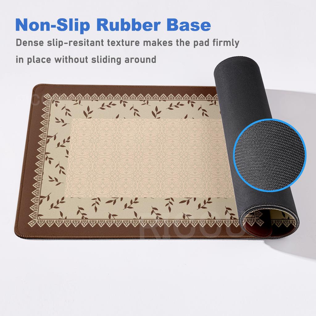 HD print XXL Rubber Vintage Flower lace Aesthetics Mouse Pad Placemat PC Large Mousepad Office Non-Slip Carpet Computer Desk Mat
