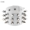 Punk Hip-Hop Rhinestone Bracelet Retro Western Wasteland Hottie Leather Snap Bracelet for Women Jewelry HUANZHI New