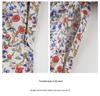 Pastoral Floral Cotton Puff Sleeve Slim Long Dress - Romantic Spring/Summer Women's Wear