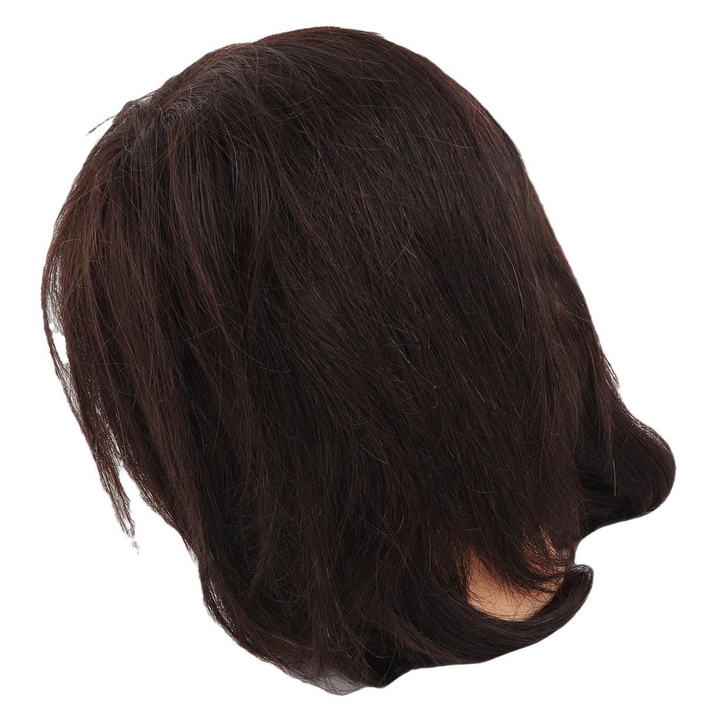 Salon Male Mannequin Head Human Hair Practice Hairdressing Training Head for Styling