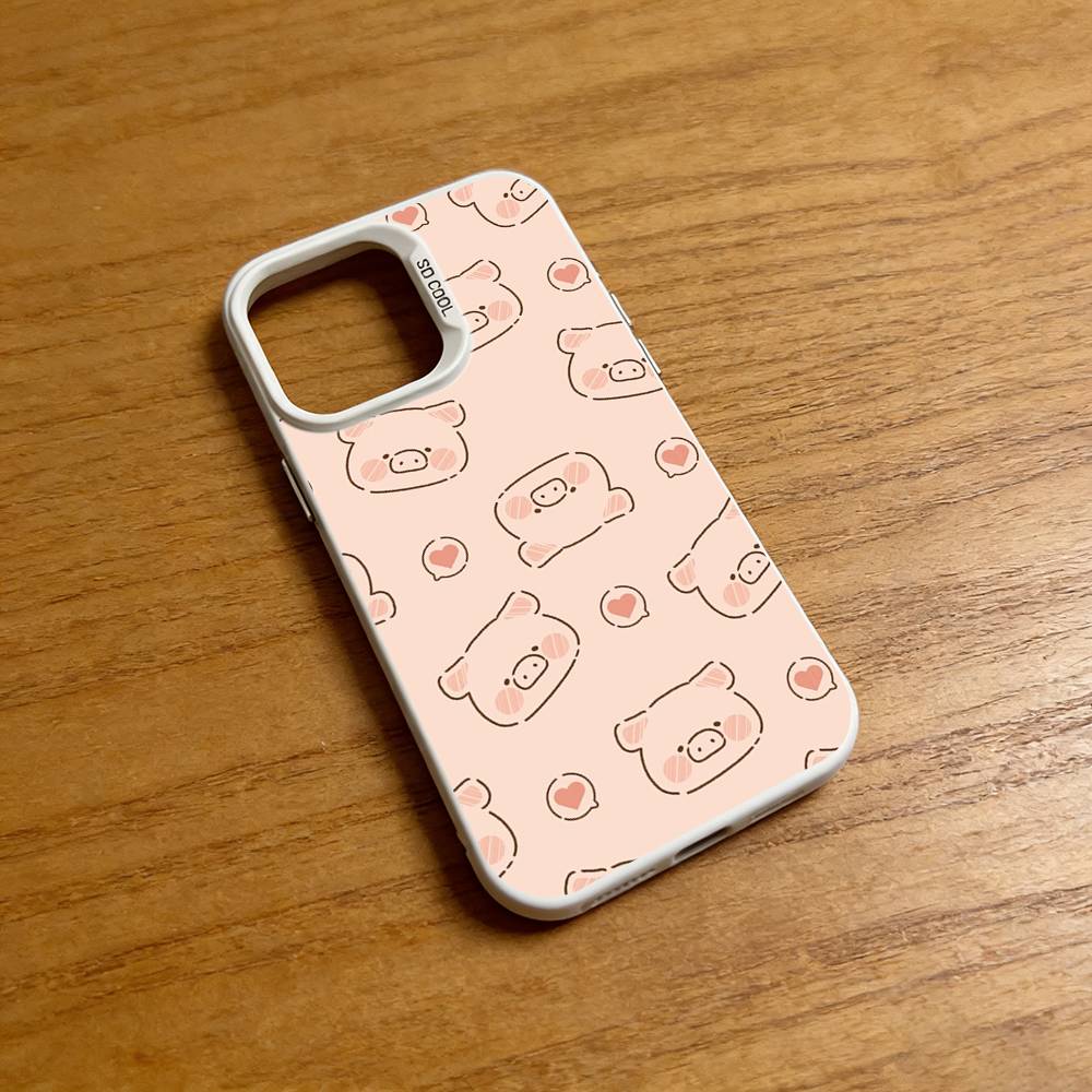 Cute Pig Daily Phone Case for iPhone 17 16 15 14 13 12 11 Pro Plus Max Air Mini X XS TPU Bumper