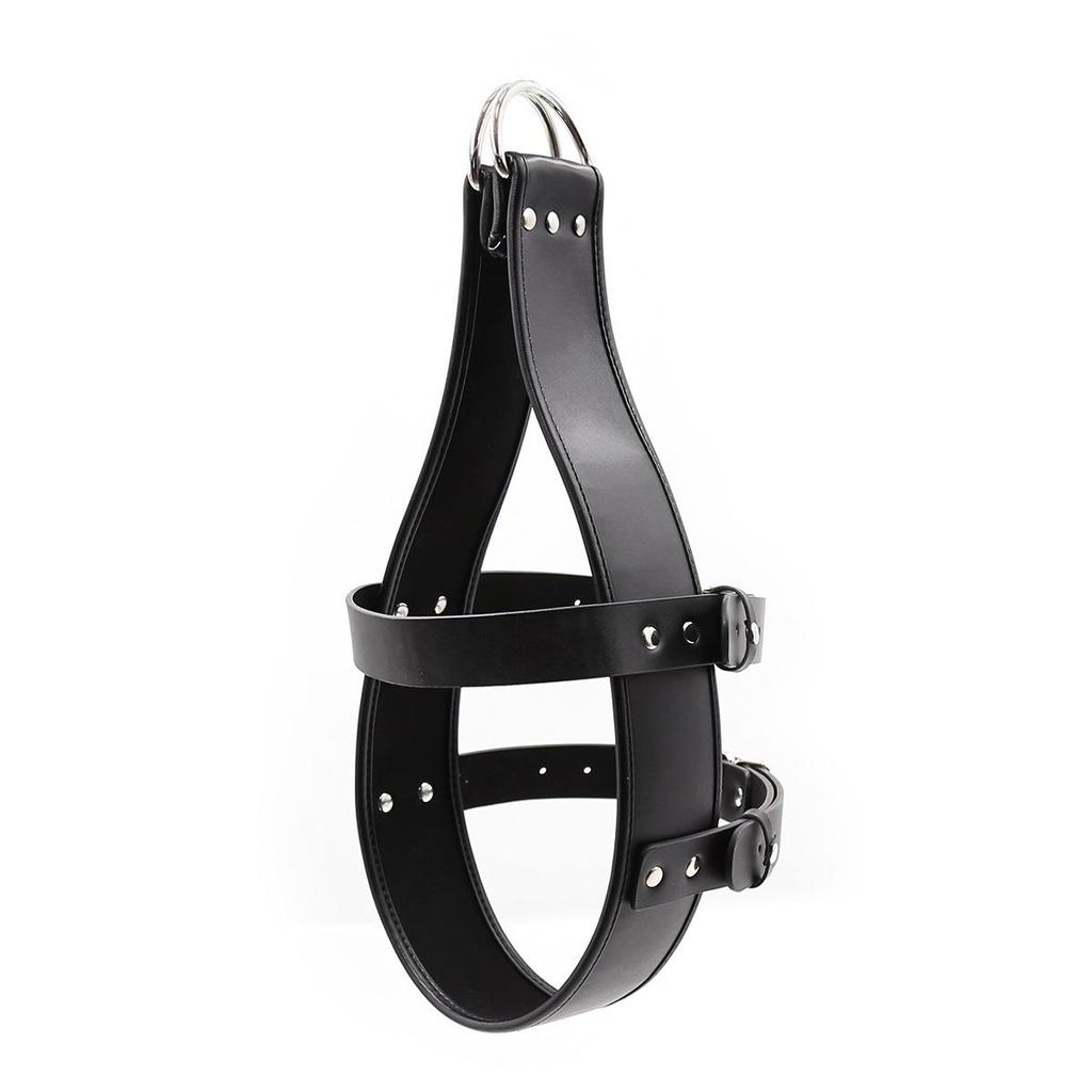 Adult Leather Head Hood Bondage Restraint & Erotic Headband for Couples
