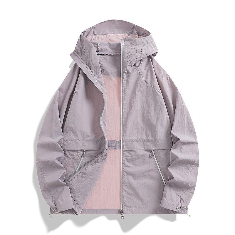 1011 New summer sunscreen clothing for men and women, light and thin outdoor UV protection breathable fishing clothing jacket