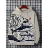 Autumn And Winter Animal Men's Hoodie Japanese Style Harajuku Art Casual Sports Hoodie Pattern Autumn And Winter