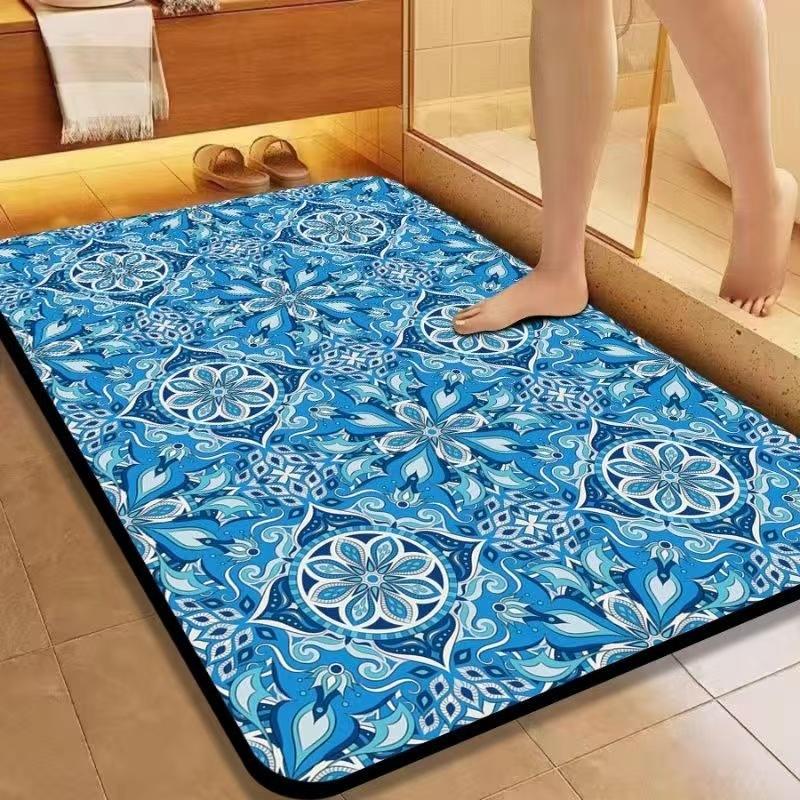 Diatom Mud Floor Mat Entrance Door Bathroom Water-absorbing Non-slip Soft Mat Free of Wash Quick-drying Water Filter Kitchen Drain Mat