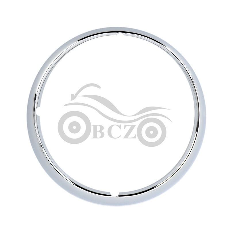 Harley-Davidson Road King Custom Headlight Cover Shell With Chrome Ring 7 Inch Black ABS Plastic