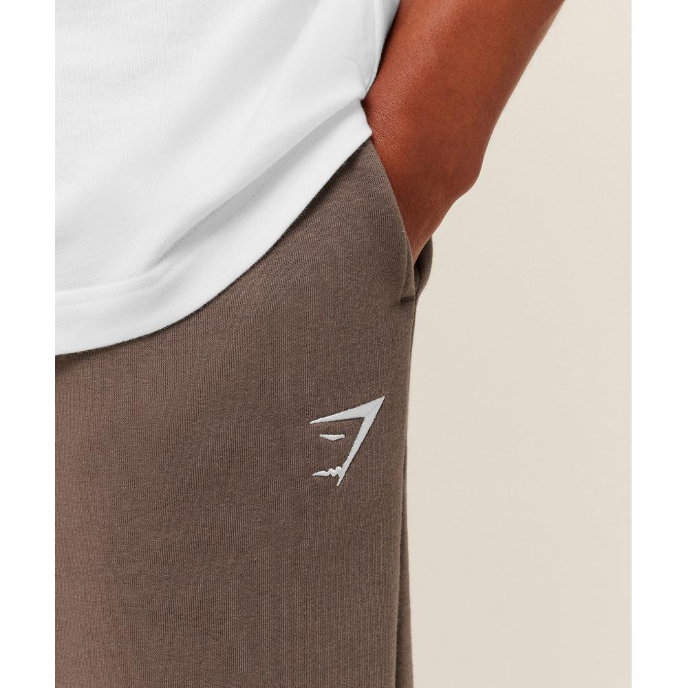 Gymshark Crest Straight Leg Joggers Soft Brown A5a1o Nbzv