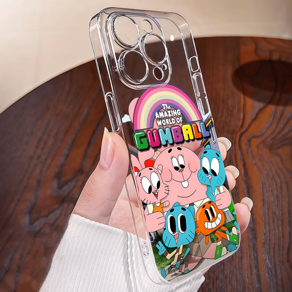 Die erstaunliche Welt von Gumball Hülle für IPhone 17 16 15 14 13 12 Mini 11 Mini Pro Max Transparente Silikonhülle