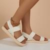 Explore Our Cross-border Women's Flat Sandals Featuring a Faux Jute Sole, Imitation Jute Rope Embossing, and Elastic Band, Designed In Chaozhou.