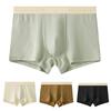 Men Boxer Briefs Mid-rise Wide Elastic Waistband Slim Fit Shorts Underwear U-Convex Large Space Patchwork Color Panties