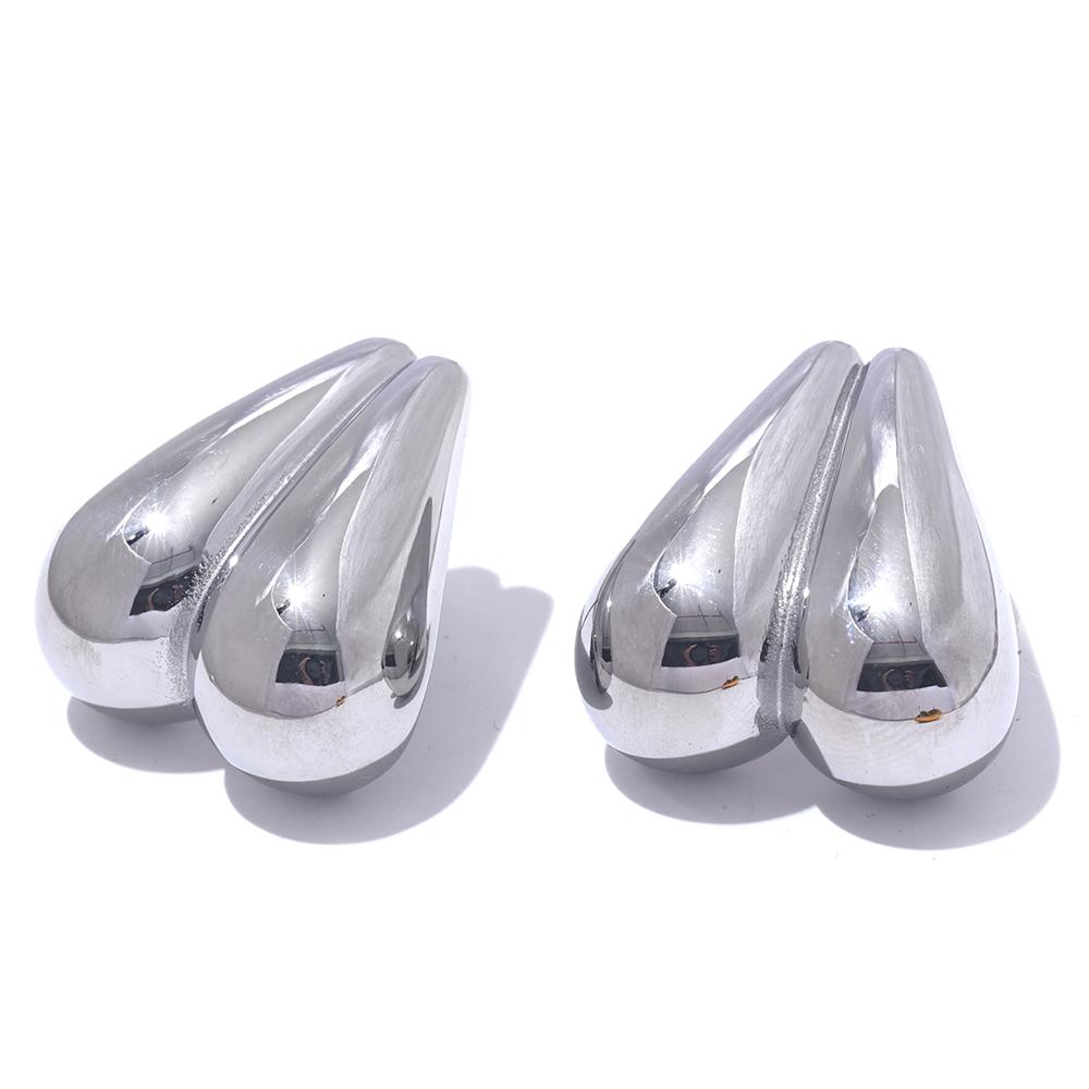 

Yhpup Big Promotion 316L Stainless Steel Metal Heart Love Stud Earrings Anti Allergic Texture Romantic Jewelry Wholesale